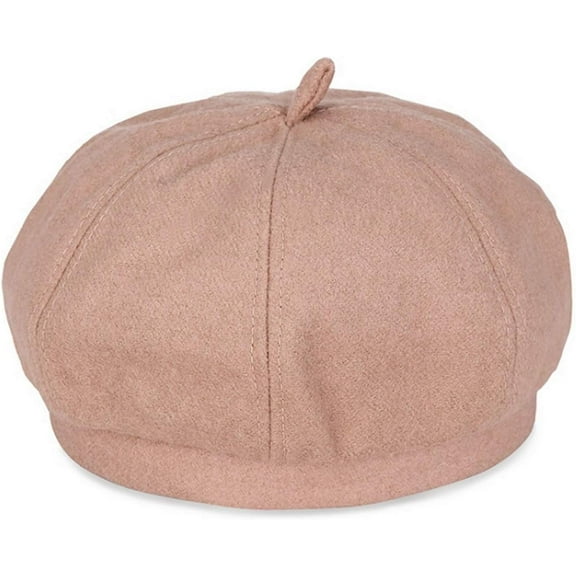 Zhengup Women Wool Felt Beret Warm French Artist Hat Solid Color Beanie Cap