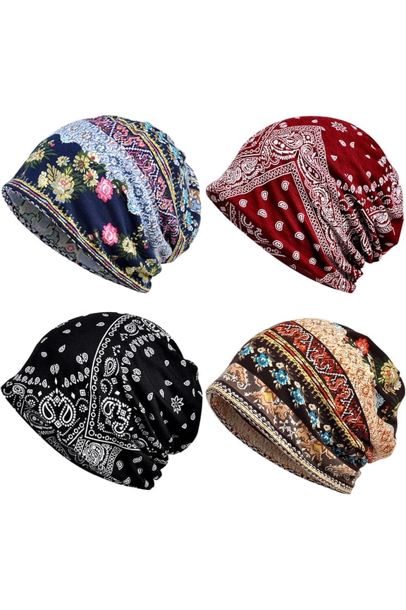 Women's Baggy Slouchy Beanie Chemo Hat Cap Scarf