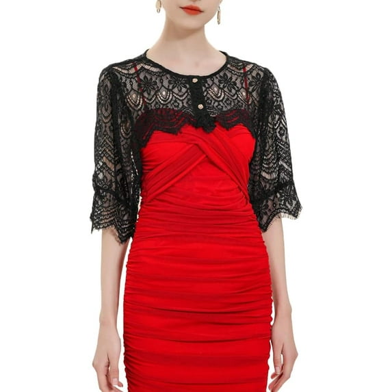 Zhengup Women’s Detachable Dickey Collar False Collar Half Shirt Blouse Collar Lace Crop Top