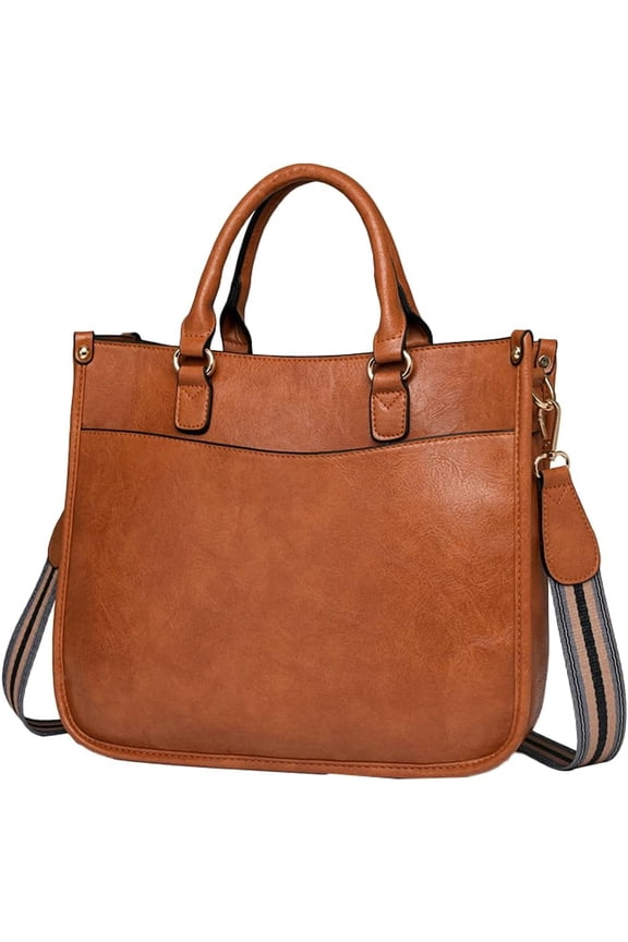 Women's Leather Shoulder Bags PU Slouchy Bag Purses Casual Handbag Small Tote Top Handle Bag Fall Winter