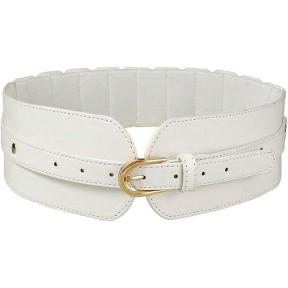 Zhengup Women's Leather Wide Belts Buckle Waist Belt Waistbands