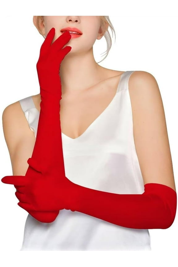 Women's Long Sheer Gloves Stretchy Mesh Tulle Gloves Elbow Length Wedding Bridal Opera Party Gloves Formal Costume