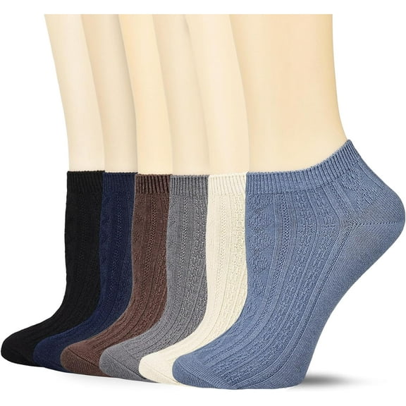 Zhengup Women's No Show Socks Low Cut Non-Slip Comfy Cotton Casual Ankle Short Socks for Girls 6 Pack