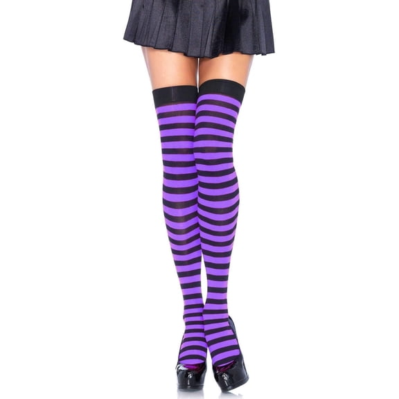 Zhengup Women's Nylon Striped Stockings
