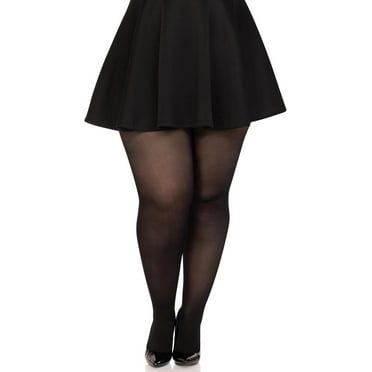 Zhengup Women's Opaque Sheer to Waist Tights with Cotton Crotch