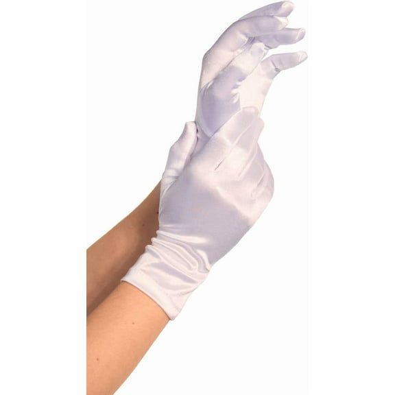 Zhengup Women's Satin Wrist Length Gloves