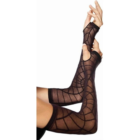Zhengup Women's Sheer Spider Web Arm Warmer
