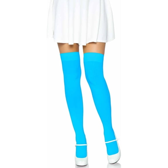 Zhengup Women's Solid Hue Thigh Highs