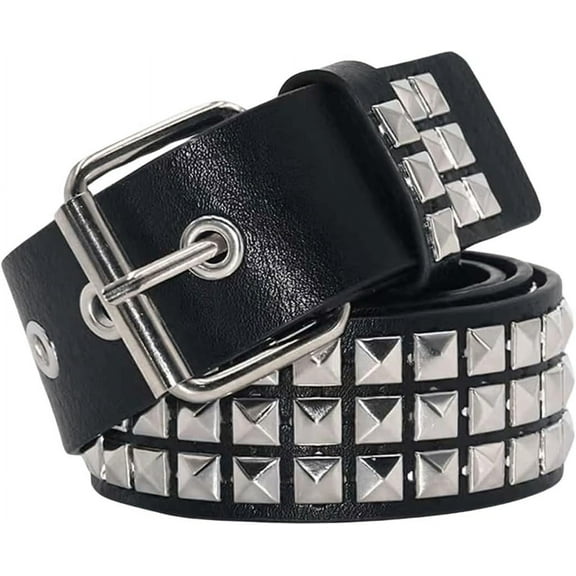 Zhengup Women's Studded Leather Waist Belt Punk Rivet Belts