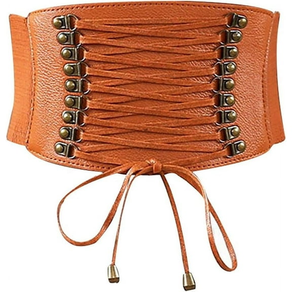 Zhengup Women's Vintage Elastic Cinch Belt Stretch Waist Band