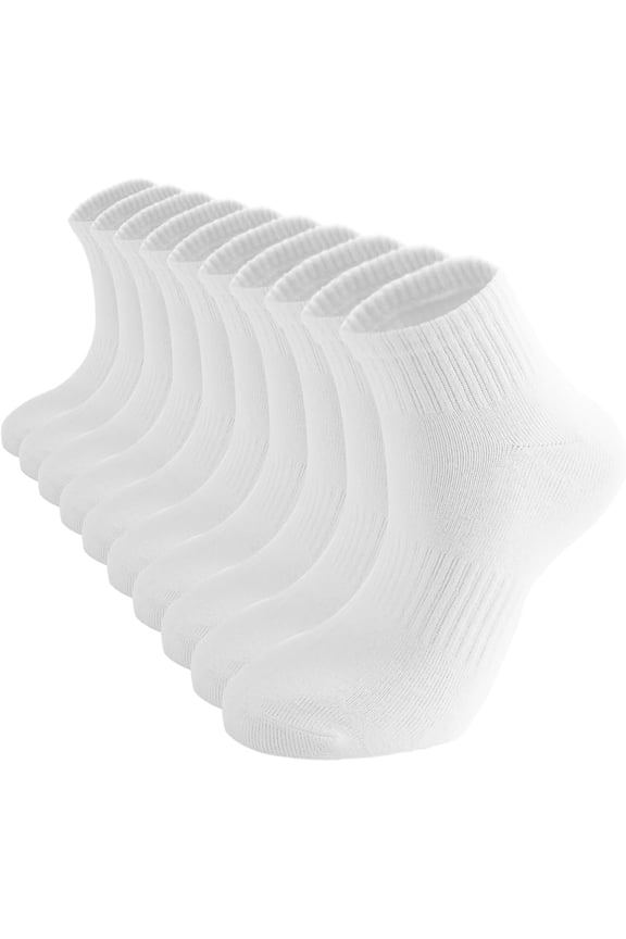 Womens Ankle Socks Thin Cotton Gym Socks Athletic Mini Crew Socks 5 Pairs