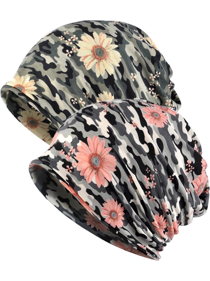 Zhengup Womens Chemo Headwear Hats Cotton Slouchy Beanie Cap  display picture 3