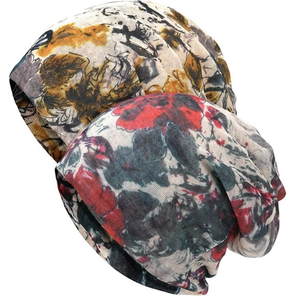 Zhengup Womens Chemo Headwear Hats Cotton Slouchy Beanie Cap Scarf