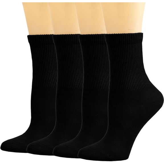 Zhengup Womens Crew Socks Athletic Cotton Casual Running Sport Ankle Socks for Women with Arch Support 4/6 Pack