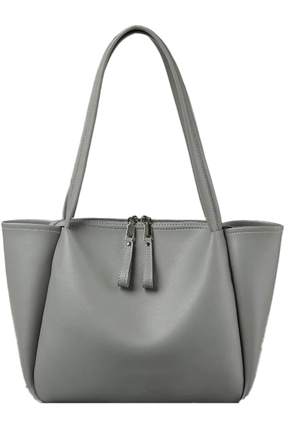 Womens Large Work Tote Bag Soft PU Leather Shoulder Satchel Casual Messenger Handbag Travel Top Handle Purse