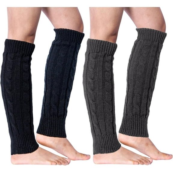 Zhengup Womens Leg Warmers Winter Warm Knit Long Boot Socks Slouch Knee High 80s for Party