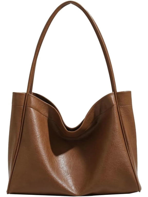 Womens Retro Tote Bag Soft Vegan Leather Shoulder Bag Large Purse Y2k Handbag Casual Work Top Handle Satchel