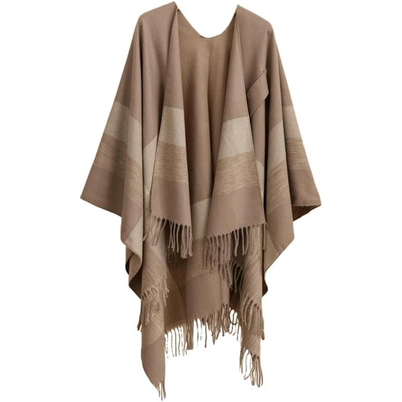 Zhengup Womens Shawl Wraps Spun Yarn Knitted Shawl Fake Collar Cape Knotted Lightweight Outwear Sweater Shoulder Scarf