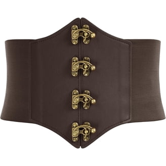 Women\'s Brown Suitable For Casual Wear Fishbone Wide Waist Corset Pirate Belt Scarlet Darkness Corset Belt for Women Fishbone Wide Waist  main image 2