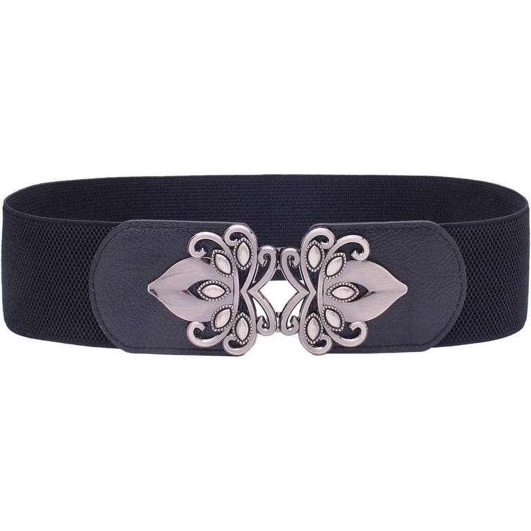 Zhengup Womens Vintage Wide Elastic Stretch Waist Belt Retro  display picture 1
