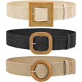 thumbnail image 1 of Zhengup Woven Belt for Women Straw Elastic Stretch Waist Belt Boho Belts Ladies Summer Beach Dress Belts, 1 of 7