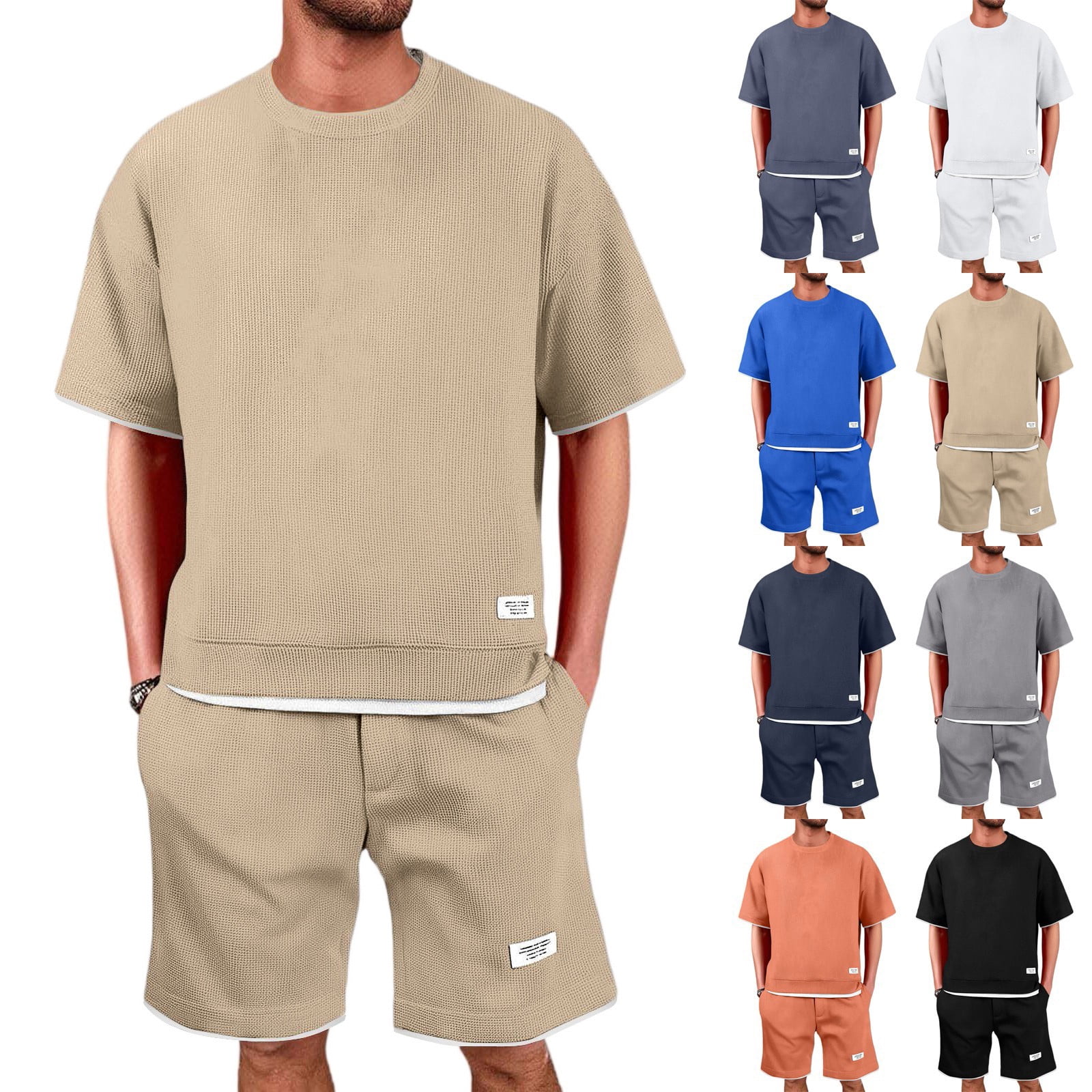 Wholesale 2023 summer men shorts and shirt 2 piece set short two piece sets men clothing