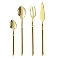 thumbnail image 1 of Zhi 4-Piece Stainless Steel Tableware Set with Handle Dessert Salad Spoon Fork Steak Knife Tea Spoon Durable Flatware for Home Use, 1 of 4