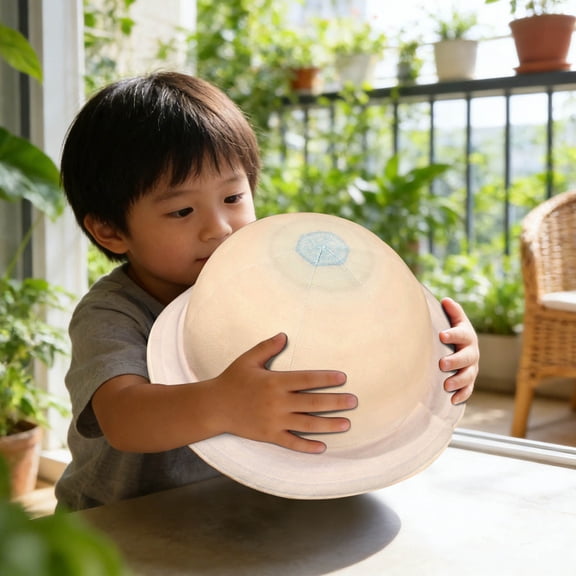 Zhi Faux Round Science Education Model Pillow Soft Plush Decorative Cushion Educational Themed Pillow for Home Decor and Learning Space Ambiance Use