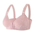thumbnail image 1 of ZhiFeng Bra Women Women Underware Front Snaps Beautiful Back No Underwire Bras Solid Color Stylish Brassiere Loose Casual Wear Pink XXXL, 1 of 6