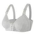 thumbnail image 1 of YLOMAY Brassiere for Women Women‘s Underwear Front Snaps Beautiful Back No Underwire Bras Solid Color Stylish Brassiere Loose Daily Wear Gray XXXXL, 1 of 2