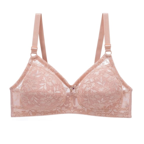 YLOMAY T Shirt Bras for Women Women's Underwear Back Snaps No Underwire Bras Solid Color Stylish Brassiere Loose Everyday Wear Beige XL