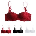 thumbnail image 1 of YLOMAY Woman Bra Underwear Woman Lace Bras Solid Color Comfy Stylish Brassiere Ladies Plus Size Casual Wear Black 36/80, 1 of 7