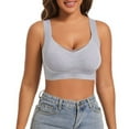 thumbnail image 1 of ZhiFeng Womans Bras Women’s Underwear Lift up Gathered Beautiful Back Bras Solid Color Comfy Stylish Brassiere Lady Loose Daily Wear Gray M, 1 of 6
