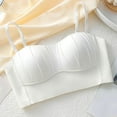 thumbnail image 1 of ZhiFeng Women’s Bra Women’s Underwear Lift up Gathered Beautiful Back Bras Solid Color Comfy Stylish Brassiere Ladies Loose Casual Wear White L, 1 of 5