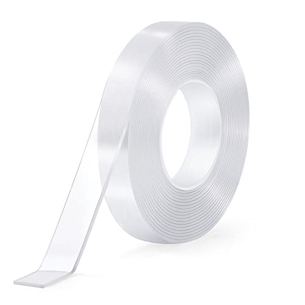 ZhiYo Wall Tape for Hanging W1/2in x L26ft, Clear Nano Tape, Strong Sticky  Double Sided Mounting Tape Removable Poster Tape, Traceless Two Sided Tape  Heavy Duty, Reusable Adhesive Strips 