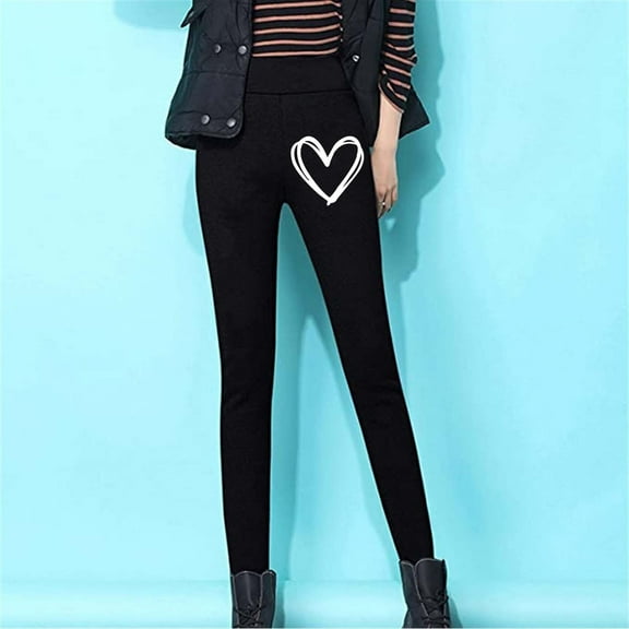 ZhiZhuang Clearance Fleece Lined Tights for Women Warm Winter Wool Pants Tummy Control Yoga Trousers