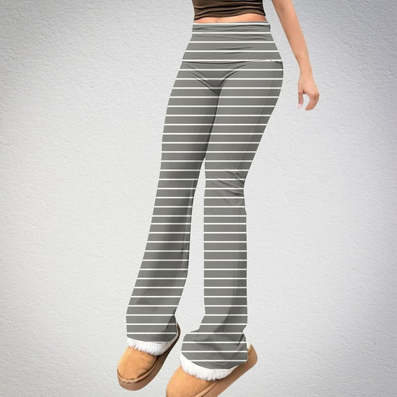 ZhiZhuang Flare Leggings for Women Comfortable Casual Loose High Waisted And Hip Lifting Sports Yoga Pants