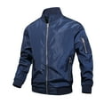 thumbnail image 1 of ZhiZhuang Lightweight Windbreaker for Men,Men's Full-Zip Stand Collar Jacket Coat Durable Water Resistant Windbreaker For Hiking Outwear, 1 of 4