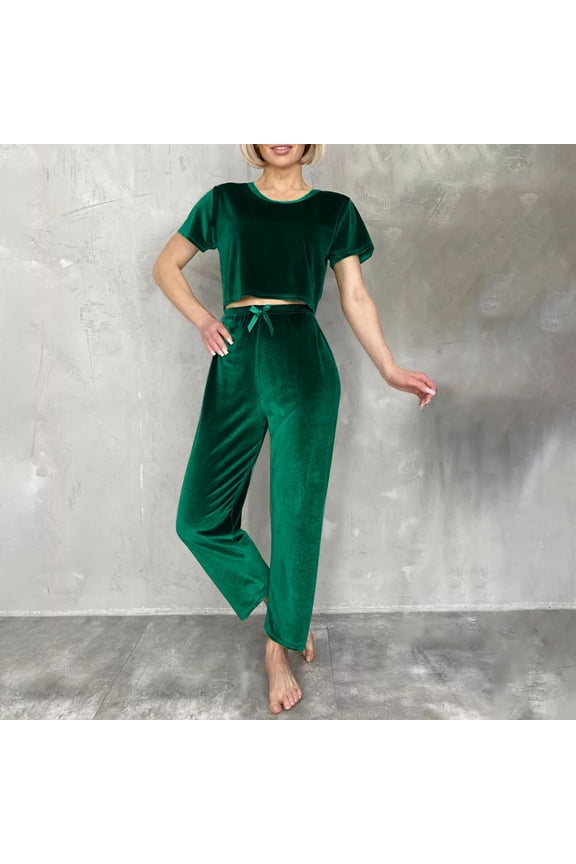 Plush Womens Two Piece Pajamas Set,2 Piece Loungewear Long Sleeve Fleece Sleep Sets Cozy Mock Neck Pajama Outfits