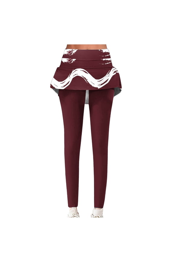 Skirted Leggings for Women High Waisted Tennis Yoga Leggings with Pockets Skorts Skirts