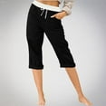thumbnail image 1 of ZhiZhuang Summer Pants for Women 2024,Womens Elastic Waist Summer Solid Casual With Pockets Outing Pants Capris,Capri Pants For Women,Linen Pants Women, 1 of 6
