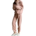thumbnail image 1 of ZhiZhuang Super Soft Pajamas for Women Set,Long Sleeve Top And Lounge Pant With Pockets Sleepwear Set Oufits, 1 of 4