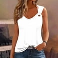 thumbnail image 1 of ZhiZhuang Tank Tops for Women 2024,Women's Solid Color Camisole Sleeveless T-shirt Loose Tank Top Casual Blouses, 1 of 3