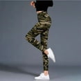 thumbnail image 1 of ZhiZhuang Women Pants Brushed Camo Leggings Stretchy High Waist Workout Yoga Tummy Control Running Pants, 1 of 3