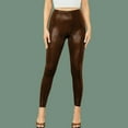 thumbnail image 1 of ZhiZhuang Women's Faux Leather Leggings Fashion Women's High Waist Printed Golden Snake Long Pants, 1 of 6