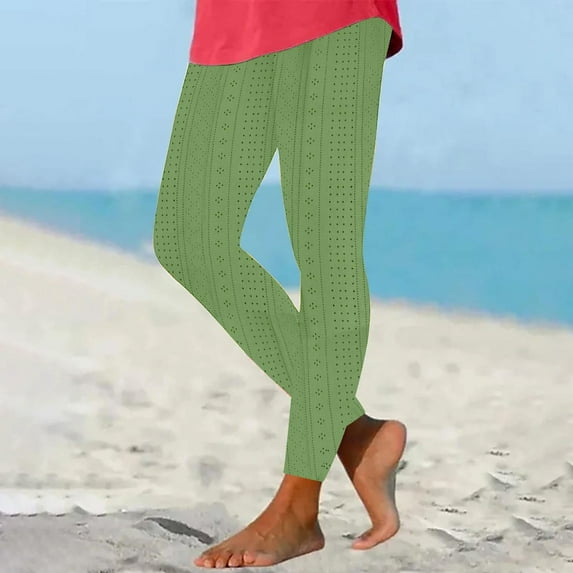 ZhiZhuang Women's High Rise Capri Leggings Solid Color Lock Base Yoga Pants Can Be Worn As Long Pants