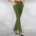 thumbnail image 1 of ZhiZhuang Women's Yoga Dress Pants Tummy Control Workout Leggings Stretchy Office Casual Pants with Pockets, 1 of 6