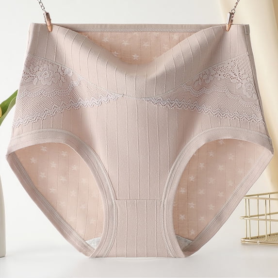 ZhiZhuang Womens Boxer Briefs,Women's Solid Lace Plus Size Briefs,High Waist Leak Proof Cotton Crotch Shorts Underwear Panties