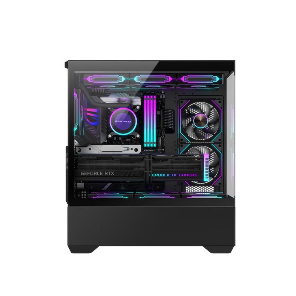 Zhic Gaming Desktop PC,AMD Ryzen 7 9700X, RX 9070 XT 16G, 32GB