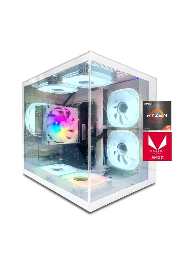 gcp Gaming Desktop PC, Amd Ryzen 5 5600GT, AMD Radeon Graphics, 16GB Ram, 512GB SSD, Windows 11 Home
